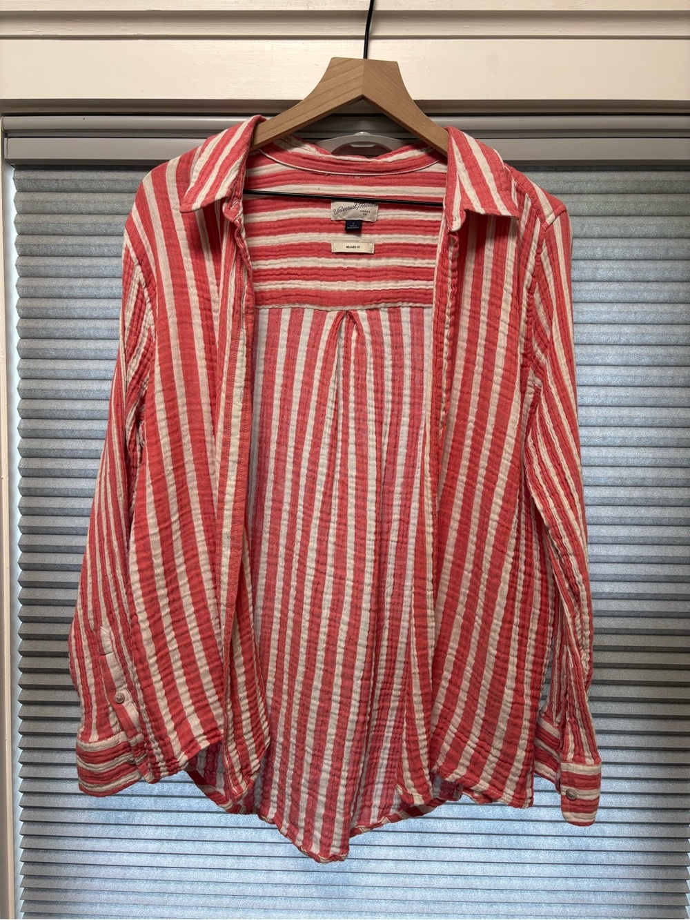 Target Universal Threads Stripped Button DownFront Shirt - Red & White